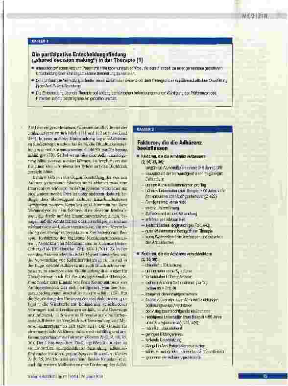 Vorschauseite 5: Verbesserung und Auswirkungen medikamentöser Therapietreue