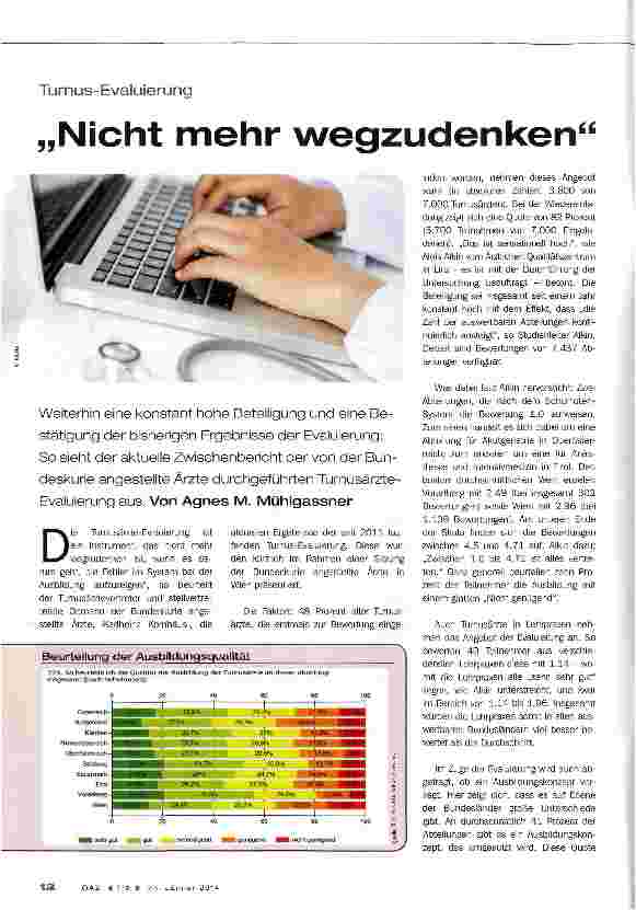 Vorschauseite 1: Turnus-Evaluierung - „Nicht mehr wegzudenken