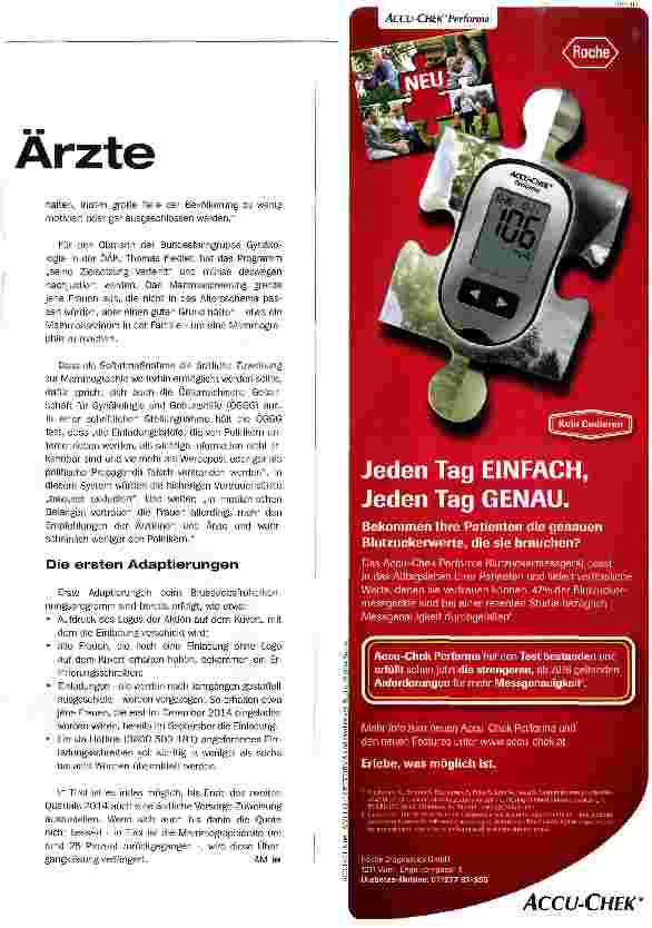 Vorschauseite 2: Brustkrebsfrüherkennungsprogramm - Zuweisung auch durch Ärzte