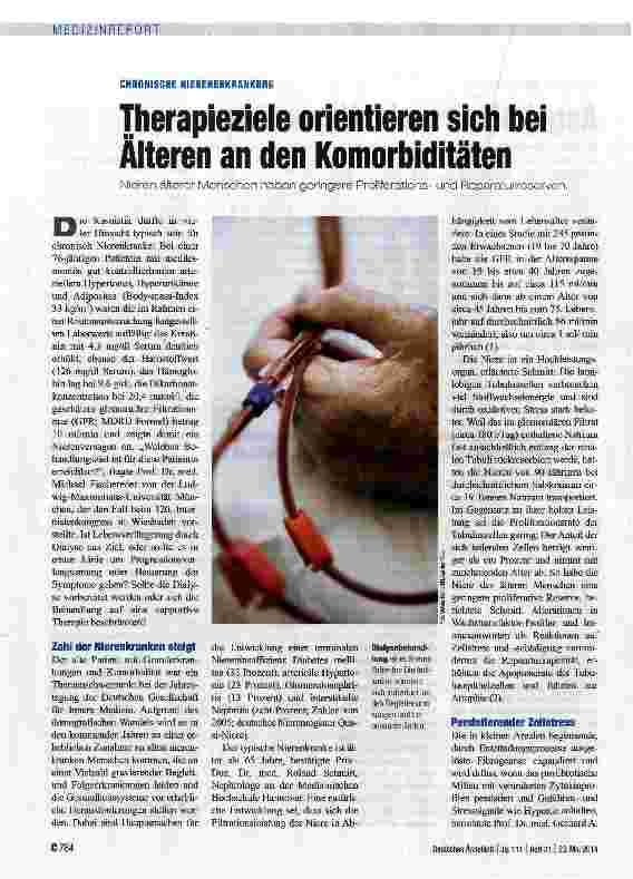 Vorschauseite 1: Therapieziele orientieren sich bei Älteren an den Komorbiditäten