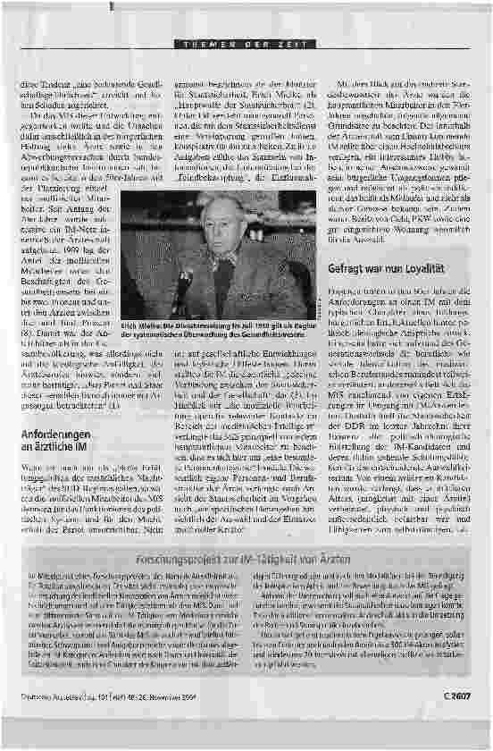 Vorschauseite 2: Ärzte als inoffizielle Mitarbeiter. Im Dienste der DDR-Staatssicherheit