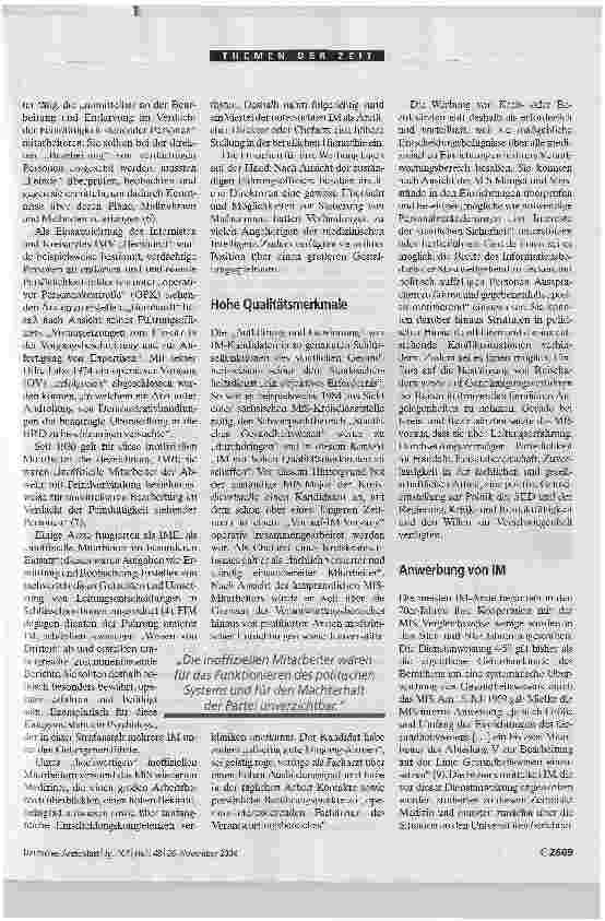 Vorschauseite 4: Ärzte als inoffizielle Mitarbeiter. Im Dienste der DDR-Staatssicherheit