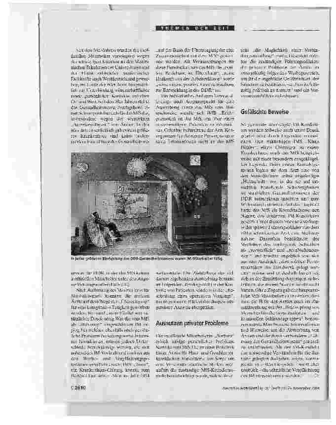 Vorschauseite 5: Ärzte als inoffizielle Mitarbeiter. Im Dienste der DDR-Staatssicherheit