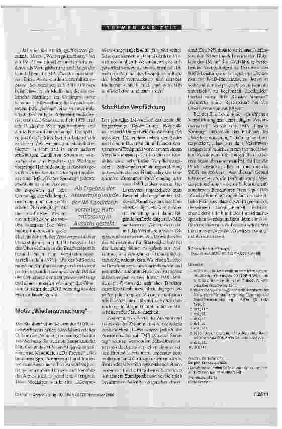 Vorschauseite 6: Ärzte als inoffizielle Mitarbeiter. Im Dienste der DDR-Staatssicherheit