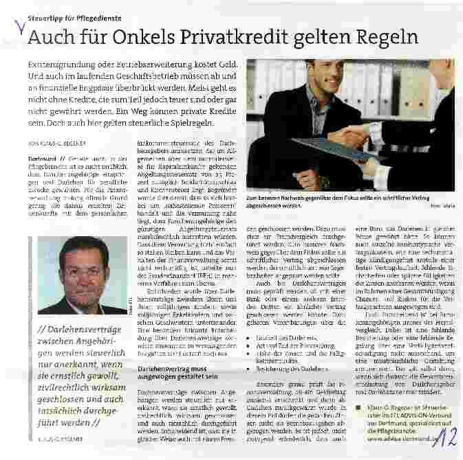 Vorschauseite 1: Auch für Onkels Privatkredit gelten Regeln