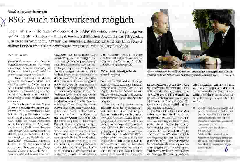 Vorschauseite 1: BSG: Auch rückwirkend möglich