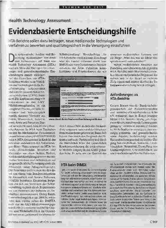 Vorschauseite 1: Evidenzbasierte Entscheidungshilfe