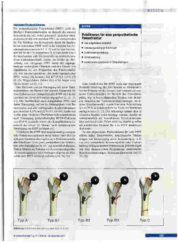 Vorschauseite 2: Periprothetische Femurfraktur - eine interdisziplinäre Herausforderung