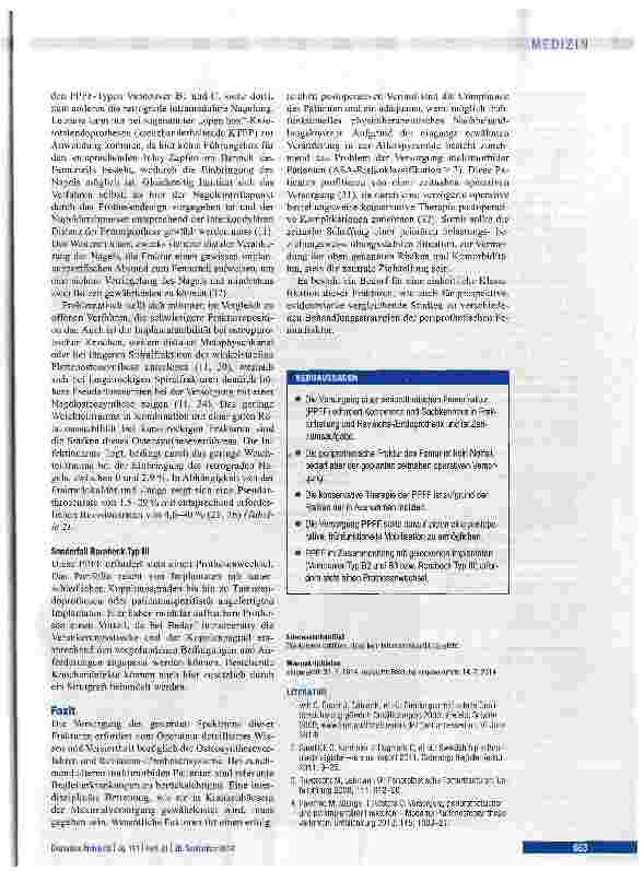 Vorschauseite 6: Periprothetische Femurfraktur - eine interdisziplinäre Herausforderung