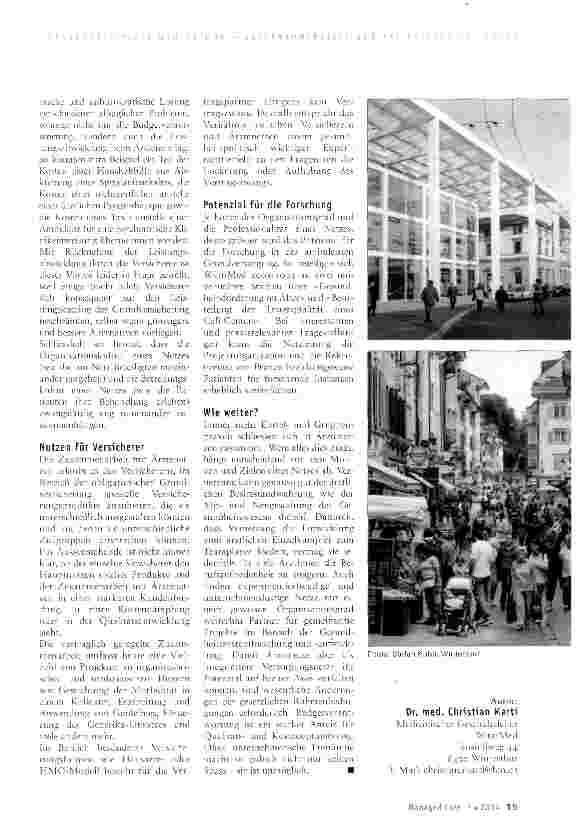 Vorschauseite 3: wem nützen Ärztenetze?