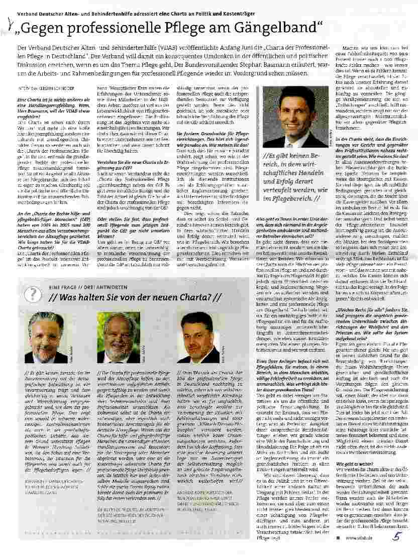 Vorschauseite 1: Gegen professionelle Pflege am Gängelband