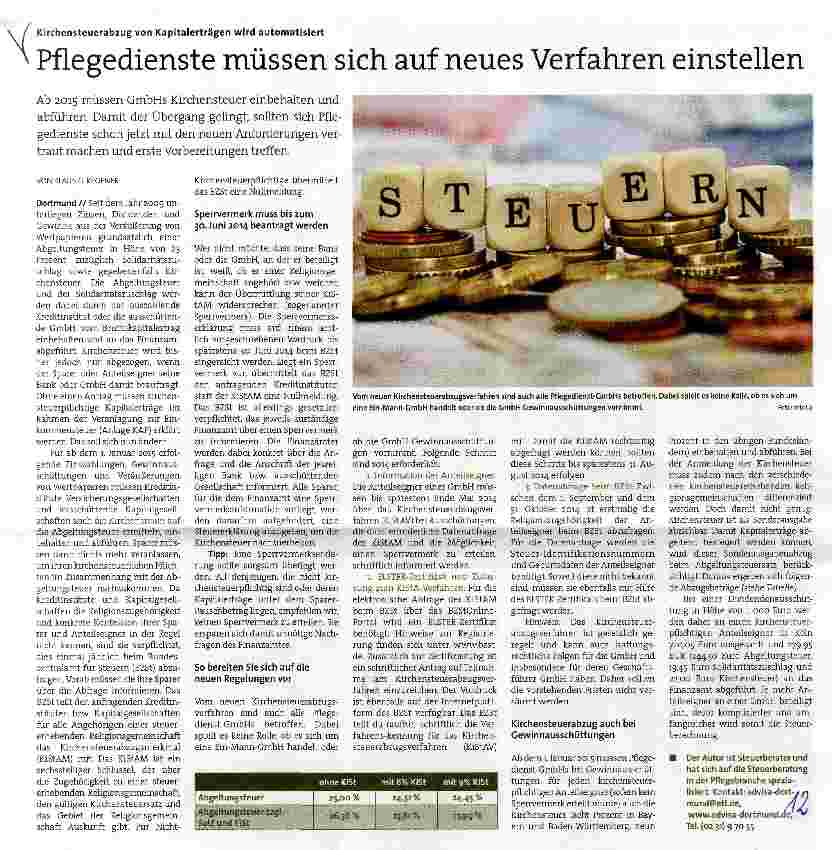 Vorschauseite 1: Pflegedienste müssen sich auf neues Verfahren einstellen