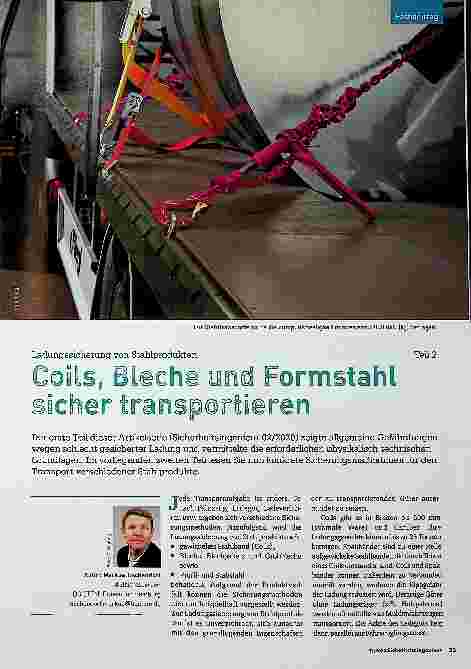 Vorschauseite 1: Coils, Bleche und Formstahl sicher transportieren