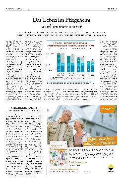 Vorschauseite 1: Das Leben im Pflegeheim wird immer teurer.