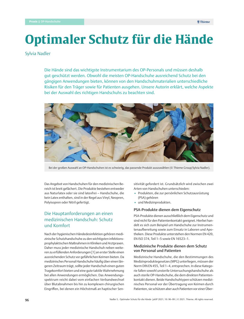 Vorschauseite 1: Optimaler Schutz für die Hände