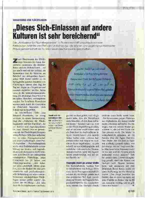 Vorschauseite 1: Dieses Sich-Einlassen auf andere Kulturen ist sehr bereichernd