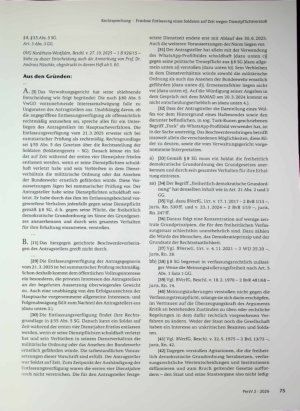 Vorschauseite 2: Zum Soldatenrecht Fristlose Entlassung eines Soldaten auf Zeit wegen Dienstpflichtverstoß