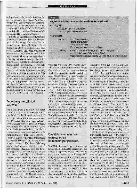 Vorschauseite 4: Qualitätssicherung der radikalen Prostatektomie