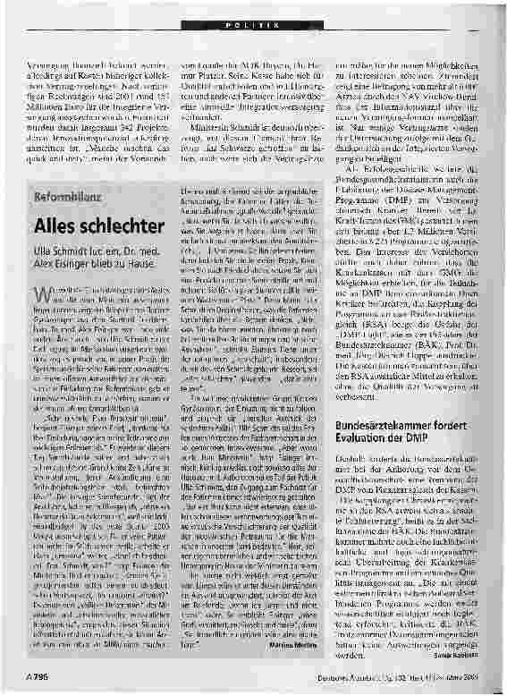 Vorschauseite 2: GKV-ModernisierungsgesetzGemischte Bilanz