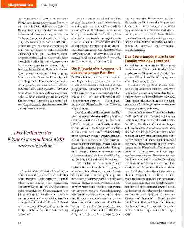 Vorschauseite 2: Pflegekinderdienste ermöglichen ein sicheres Zuhause
