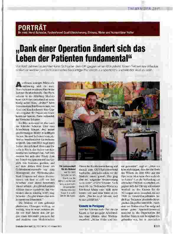 Vorschauseite 1: Dank einer Operation ändert sich das Leben der Patienten fundamental