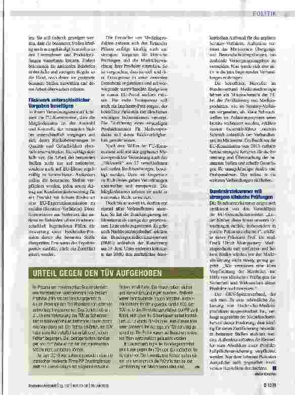 Vorschauseite 2: EU-Verordnung rückt näher