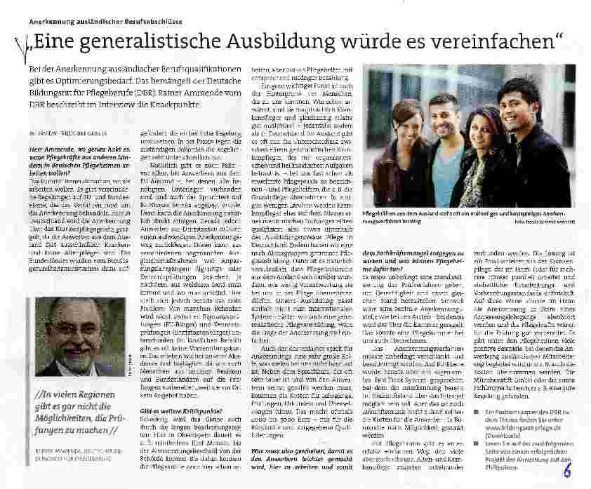 Vorschauseite 1: Eine generalistische Ausbildung würde es vereinfachen