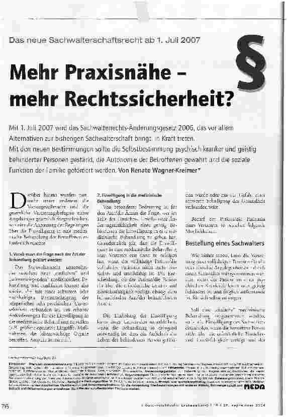 Vorschauseite 1: Mehr Praxisnähe -mehr Rechtssicherheit?