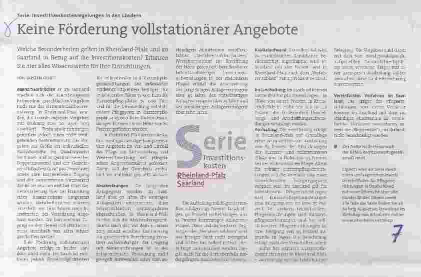 Vorschauseite 1: Keine Förderung vollstationärer Angebote