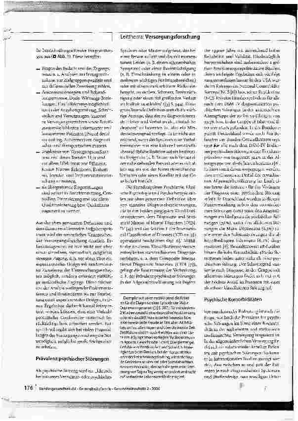 Vorschauseite 2: Versorgungsforschung in der psychosozialen Medizin