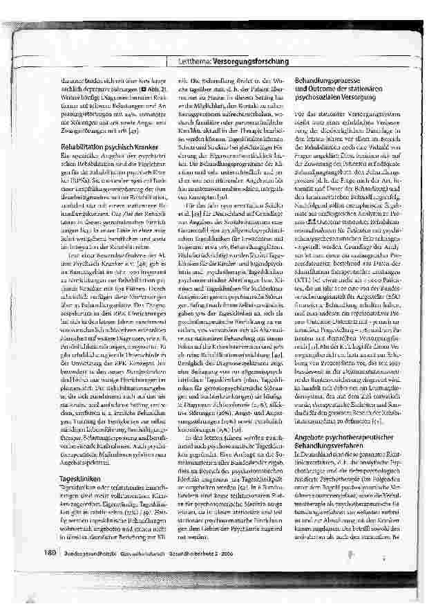Vorschauseite 6: Versorgungsforschung in der psychosozialen Medizin