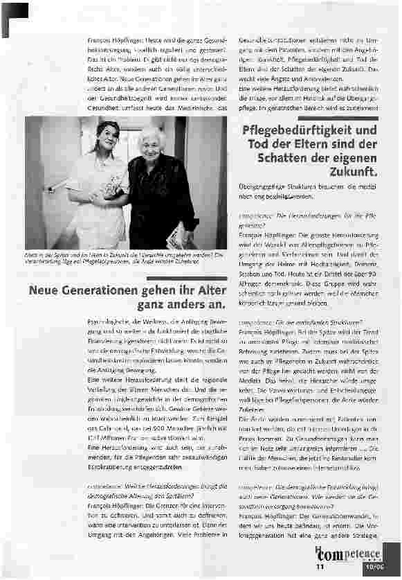 Vorschauseite 3: Der alte Mensch: Herausforderung für Spital, Heim und ambulante Strukturen