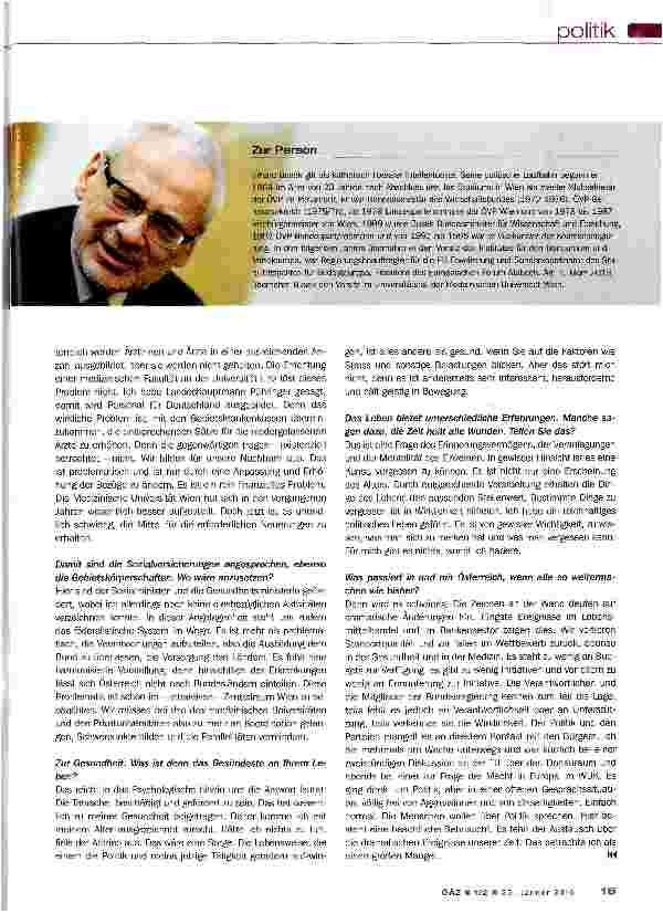 Vorschauseite 2: Ärztemangel ist finanzielles Problem