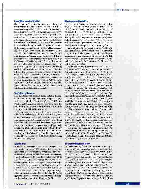 Vorschauseite 5: Infektionsrisiko bei aseptischen operativen Eingriffen