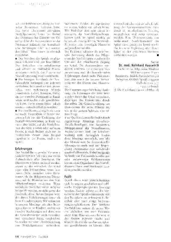 Vorschauseite 2: Ambulante Notfälle an das Spital delegieren