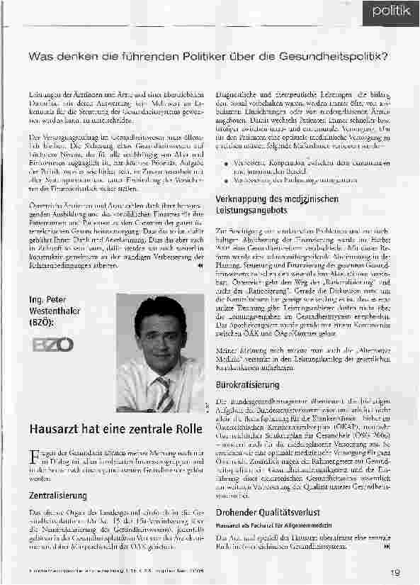Vorschauseite 5: Antworten auf das ÖÄK- Memorandum