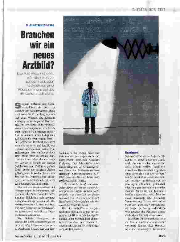 Vorschauseite 1: Brauchen wir ein neues Arztbild?