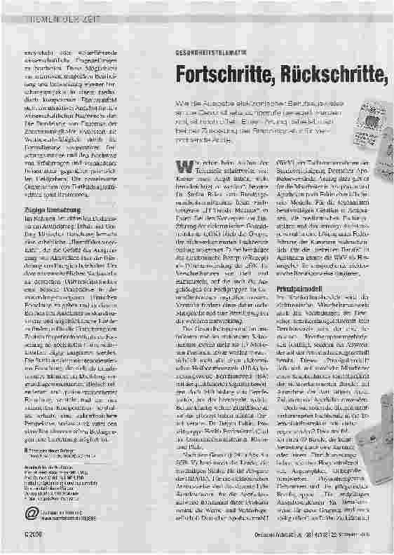 Vorschauseite 4: PATIENTENORIENTIERTE FORSCHUNGUniversitätskliniken brauchen neue Strukturen