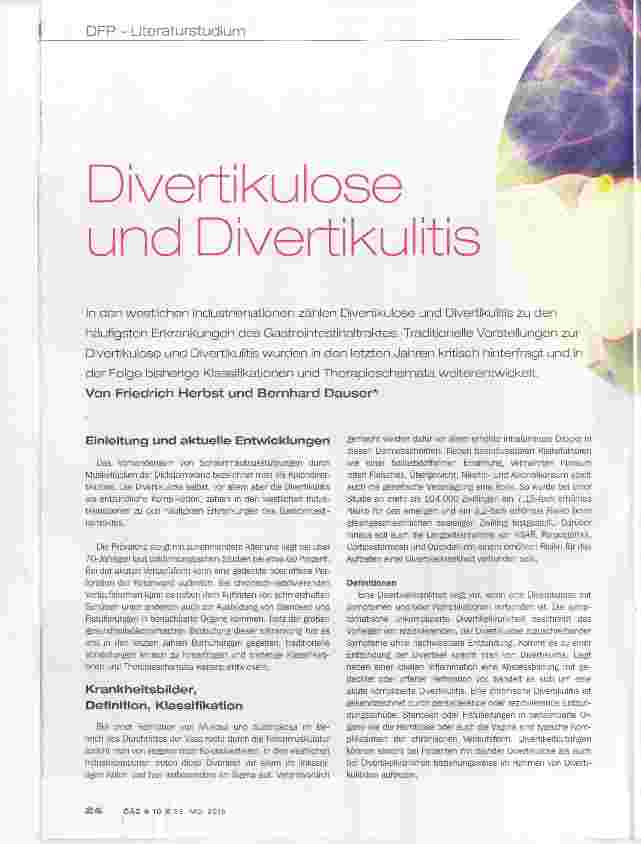 Vorschauseite 1: Divertikulose und Divertikulitis