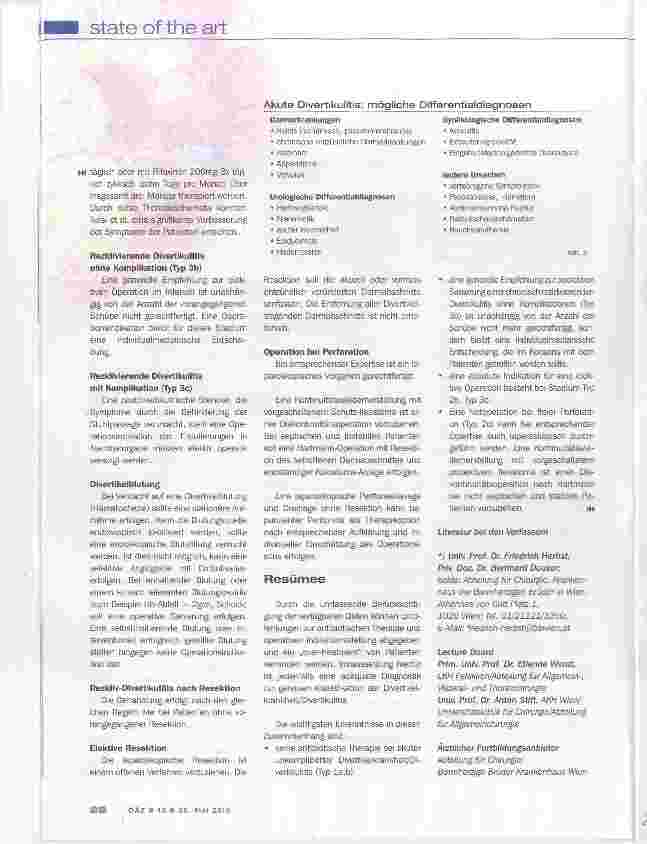 Vorschauseite 5: Divertikulose und Divertikulitis