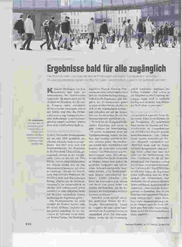 Vorschauseite 1: Ergebnisse bald für alle zugänglich