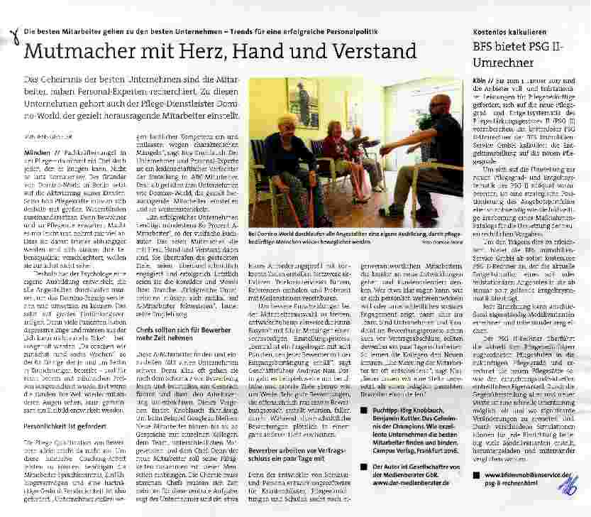 Vorschauseite 1: Die besten Mitarbeiter gehen zu den besten Unternehmen Trends für eine erfolgreiche Personalpolitik Mutmacher mit Herz, Hand und Verstand