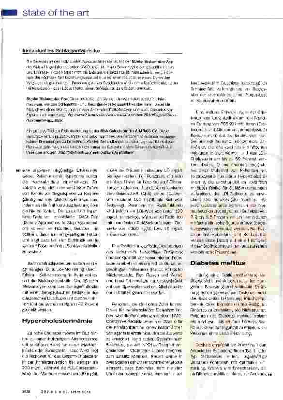 Vorschauseite 3: Primärprävention Schlaganfall