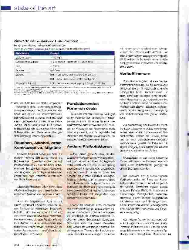 Vorschauseite 4: Primärprävention Schlaganfall