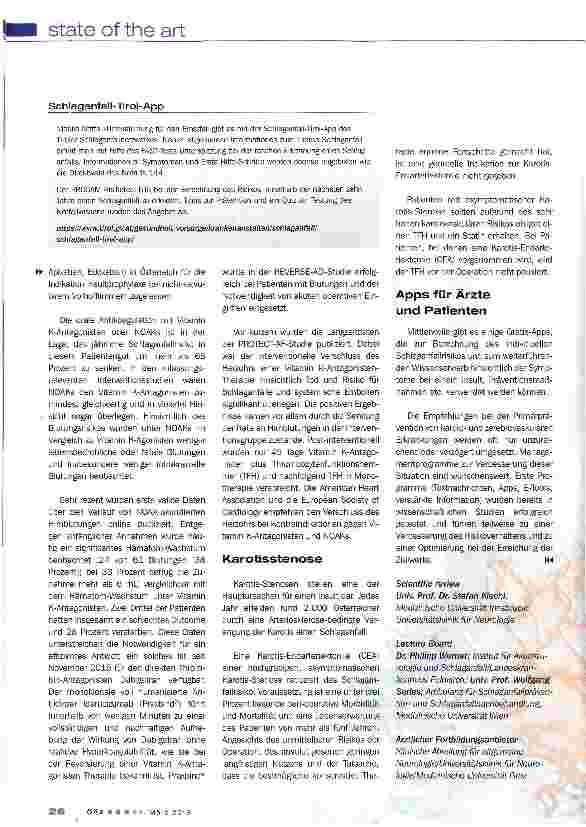 Vorschauseite 5: Primärprävention Schlaganfall