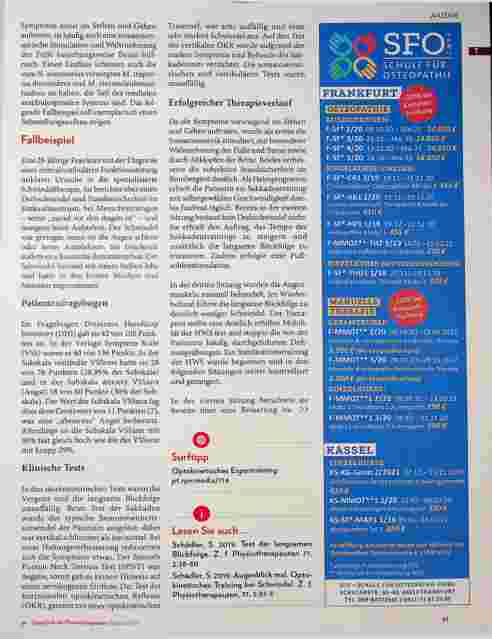 Vorschauseite 2: Schwindel im Supermarkt und Menschenmengen: Fallbeispiel zu den Effekten eines optokinetischen Trainings