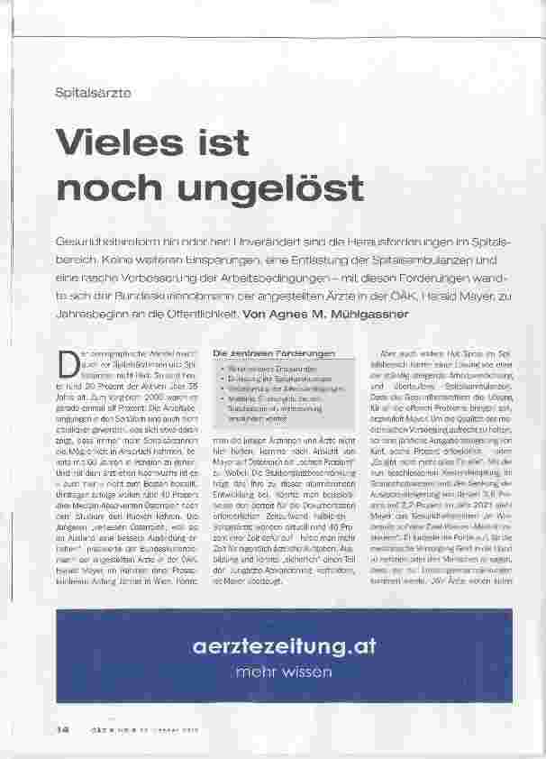 Vorschauseite 1: Vieles ist noch ungelöst