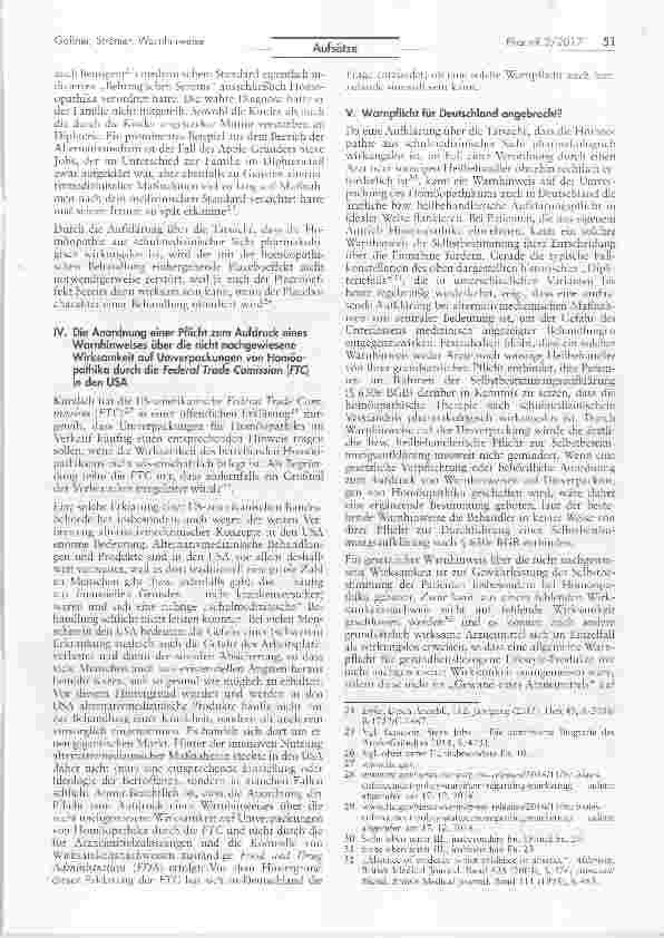 Vorschauseite 3: Verpflichtende Warnhinweise auf homöopathischen Verpackungen Schikane oder notwendige Aufklärung?