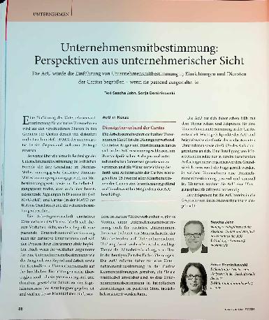 Vorschauseite 1: Unternehmensmitbestimmung: Perspektiven aus unternehmerischer Sicht