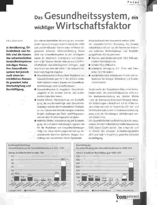 Vorschauseite 1: Das Gesundheitssystem, ein wichtiger Wirtschaftsfaktor